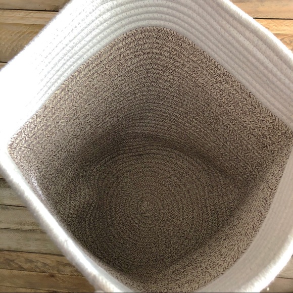 Fabric Rope bucket style beach tote market bag - Picture 3 of 6